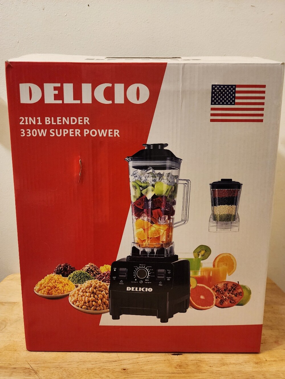DELICIO 2-in-1 Blender and Mixer in Black and Clear